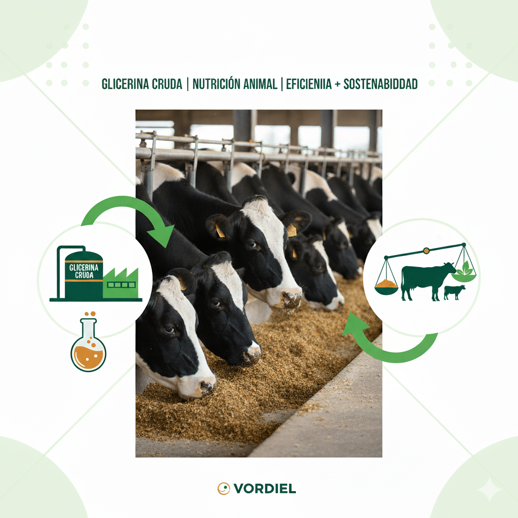 Vacas de leche consumiendo alimento con glicerina como suplemento energético