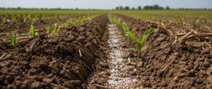 Fertilizante granulado aplicado en siembra de soja